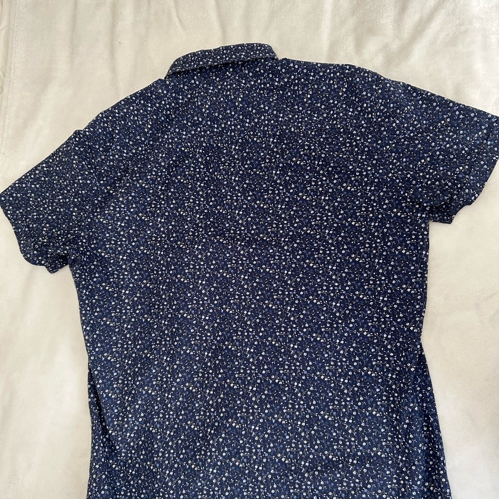 Nautica Men's Navy Floral Casual Shirt - Picture 2 of 3